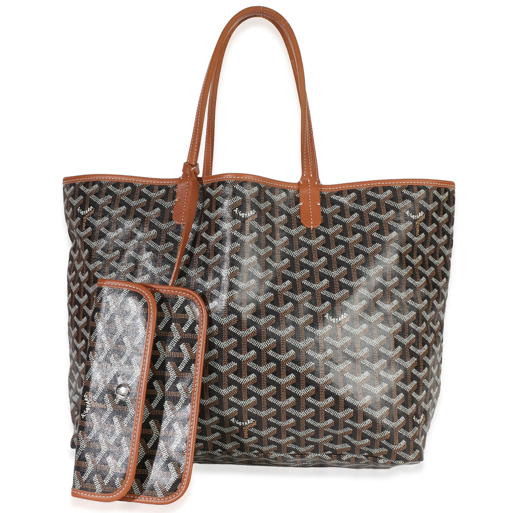 Goyard Black Gold Goyardine Canvas Saint Louis PM